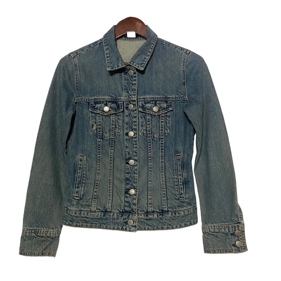 J Crew Vintage Washed Denim Jean Trucker Jacket - Picture 14 of 16